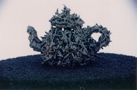 Green Thorns, Slip, Thorns, Height 12 cm - Fired 1220°